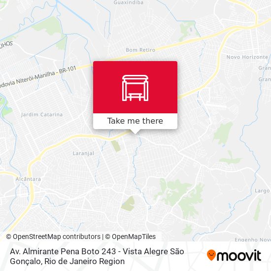 Mapa Av. Almirante Pena Boto 243 - Vista Alegre São Gonçalo