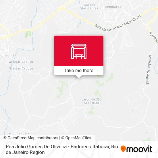Rua Júlio Gomes De Oliveira - Badureco Itaboraí map