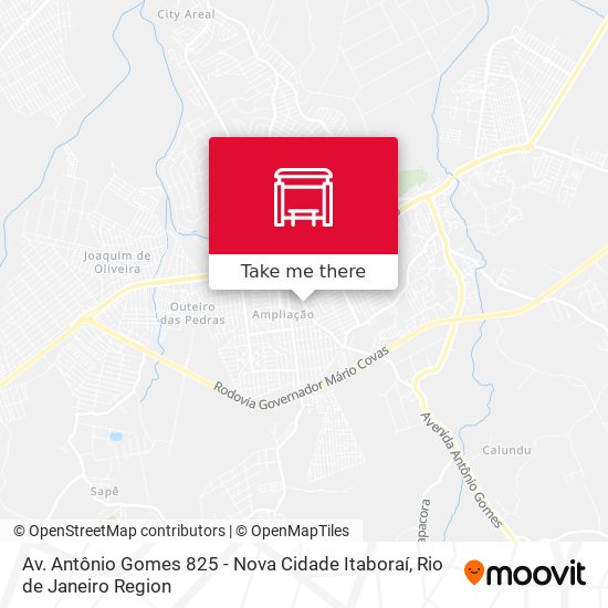 Mapa Av. Antônio Gomes 825 - Nova Cidade Itaboraí