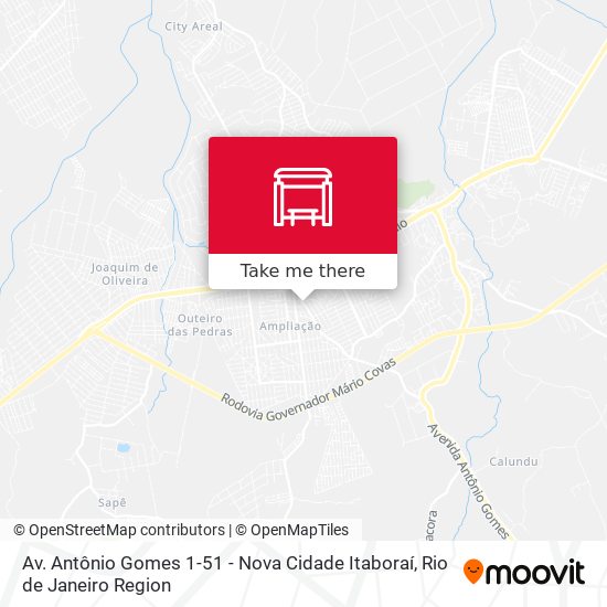 Mapa Av. Antônio Gomes 1-51 - Nova Cidade Itaboraí