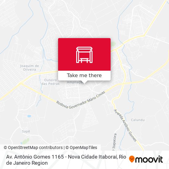 Mapa Av. Antônio Gomes 1165 - Nova Cidade Itaboraí