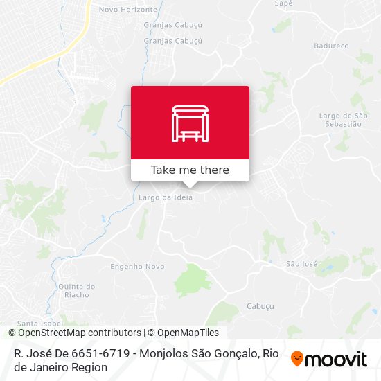R. José De 6651-6719 - Monjolos São Gonçalo map