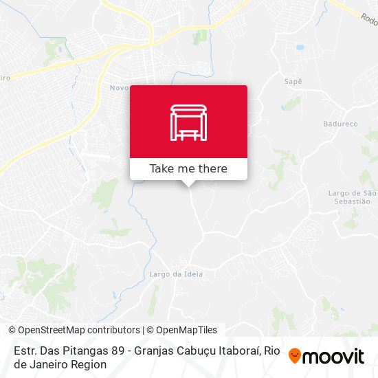 Estr. Das Pitangas 89 - Granjas Cabuçu Itaboraí map
