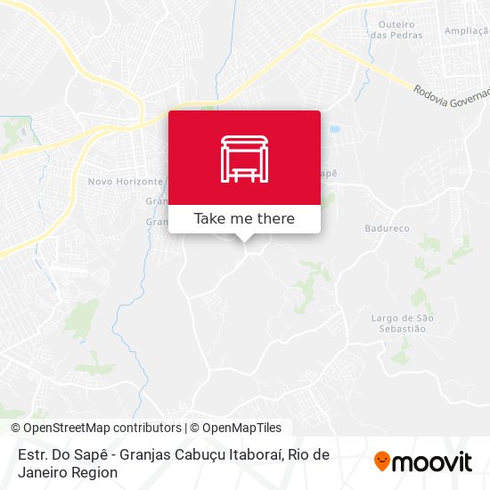 Estr. Do Sapê - Granjas Cabuçu Itaboraí map