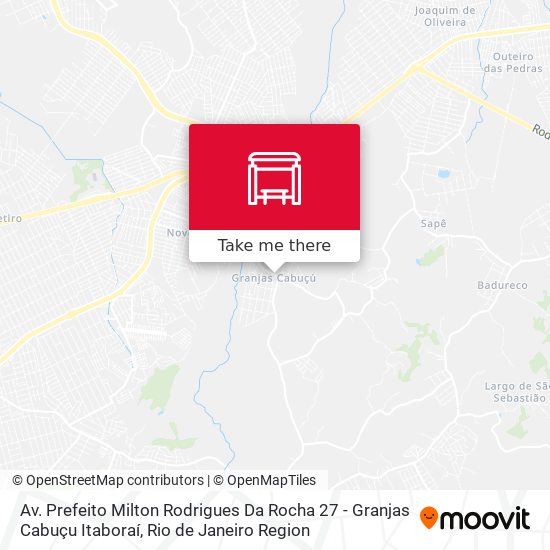 Av. Prefeito Milton Rodrigues Da Rocha 27 - Granjas Cabuçu Itaboraí map