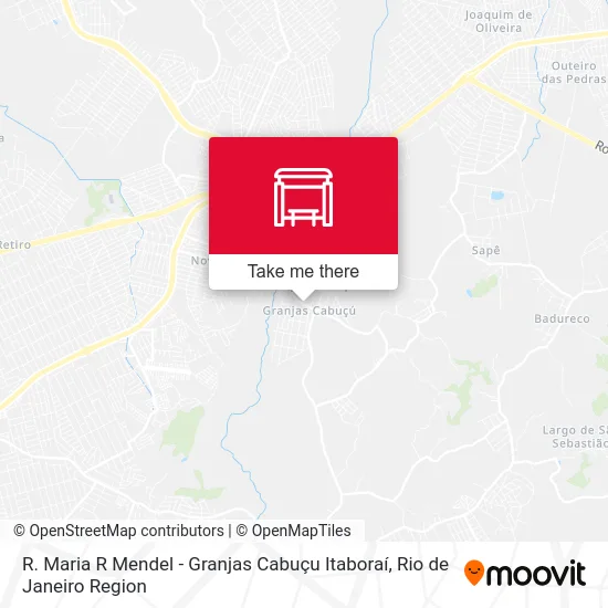 R. Maria R Mendel - Granjas Cabuçu Itaboraí map
