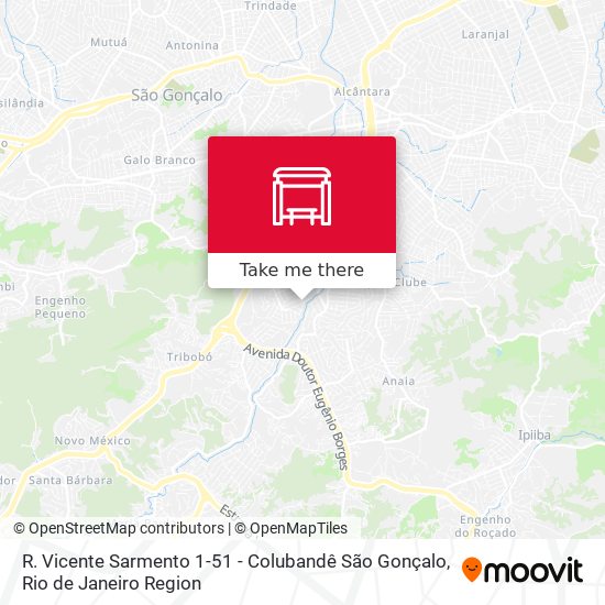 R. Vicente Sarmento 1-51 - Colubandê São Gonçalo map