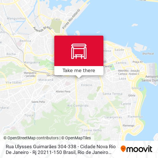 Mapa Rua Ulysses Guimarães 304-338 - Cidade Nova Rio De Janeiro - Rj 20211-150 Brasil