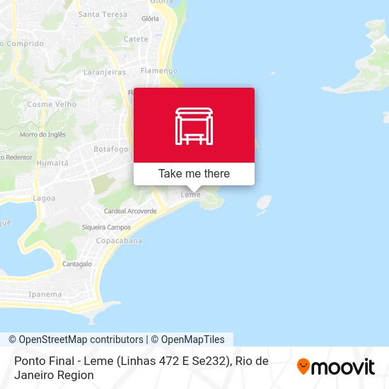 Ponto Final - Leme (Linhas 472 E Se232) map