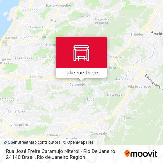 Mapa Rua José Freire Caramujo Niterói - Rio De Janeiro 24140 Brasil