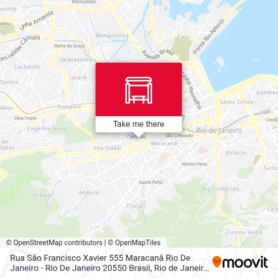 Rua São Francisco Xavier 555 Maracanã Rio De Janeiro - Rio De Janeiro 20550 Brasil map