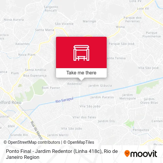 Ponto Final - Jardim Redentor (Linha 418c) map