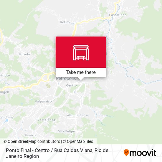Ponto Final - Centro / Rua Caldas Viana map
