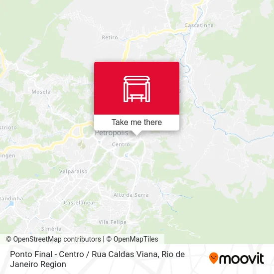 Ponto Final - Centro / Rua Caldas Viana map