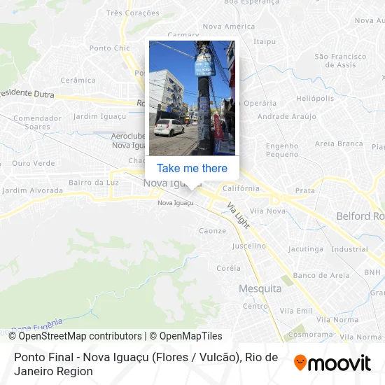 Ponto Final - Nova Iguaçu (Flores / Vulcão) map