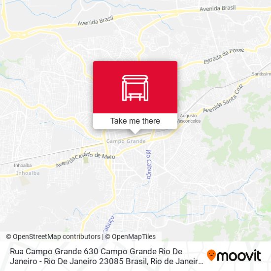 Mapa Rua Campo Grande 630 Campo Grande Rio De Janeiro - Rio De Janeiro 23085 Brasil