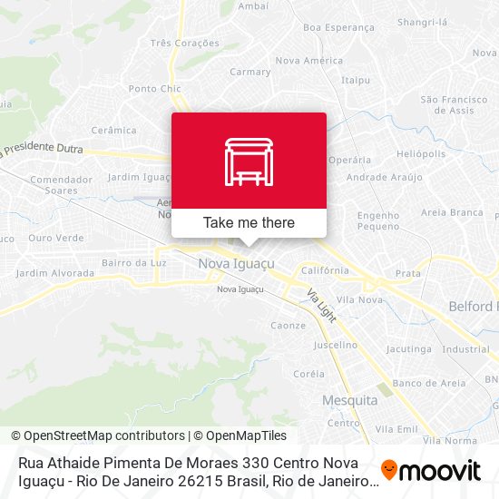 Mapa Rua Athaide Pimenta De Moraes 330 Centro Nova Iguaçu - Rio De Janeiro 26215 Brasil