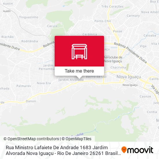 Mapa Rua Ministro Lafaiete De Andrade 1683 Jardim Alvorada Nova Iguaçu - Rio De Janeiro 26261 Brasil