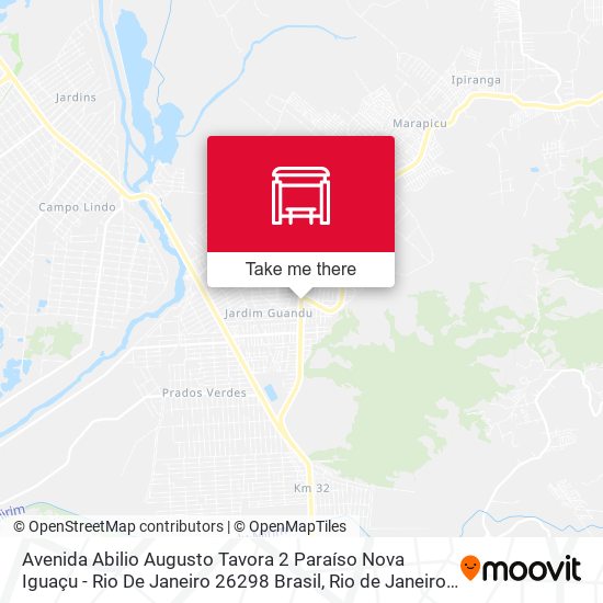 Mapa Avenida Abilio Augusto Tavora 2 Paraíso Nova Iguaçu - Rio De Janeiro 26298 Brasil