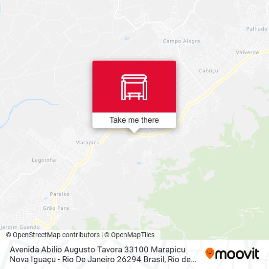 Mapa Avenida Abilio Augusto Tavora 33100 Marapicu Nova Iguaçu - Rio De Janeiro 26294 Brasil