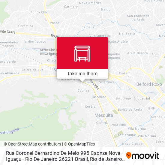 Rua Coronel Bernardino De Melo 995 Caonze Nova Iguaçu - Rio De Janeiro 26221 Brasil map