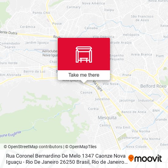 Rua Coronel Bernardino De Melo 1347 Caonze Nova Iguaçu - Rio De Janeiro 26250 Brasil map