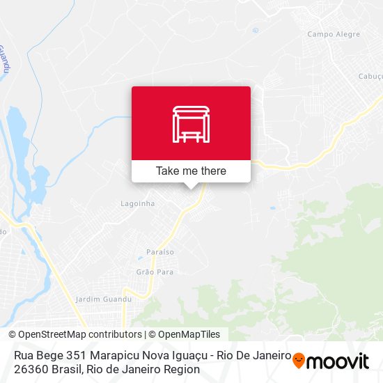Mapa Rua Bege 351 Marapicu Nova Iguaçu - Rio De Janeiro 26360 Brasil