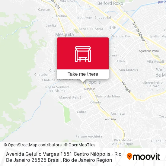 Avenida Getulio Vargas 1651 Centro Nilópolis - Rio De Janeiro 26526 Brasil map