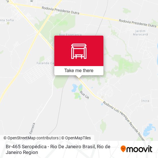 Br-465 Seropédica - Rio De Janeiro Brasil map