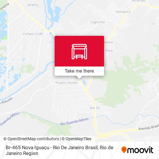 Br-465 Nova Iguaçu - Rio De Janeiro Brasil map