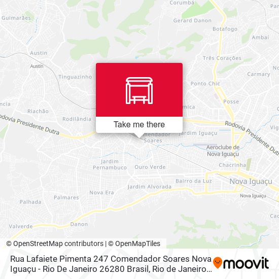 Mapa Rua Lafaiete Pimenta 247 Comendador Soares Nova Iguaçu - Rio De Janeiro 26280 Brasil
