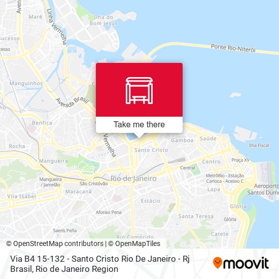 Mapa Via B4 15-132 - Santo Cristo Rio De Janeiro - Rj Brasil