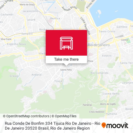 Mapa Rua Conde De Bonfim 334 Tijuca Rio De Janeiro - Rio De Janeiro 20520 Brasil