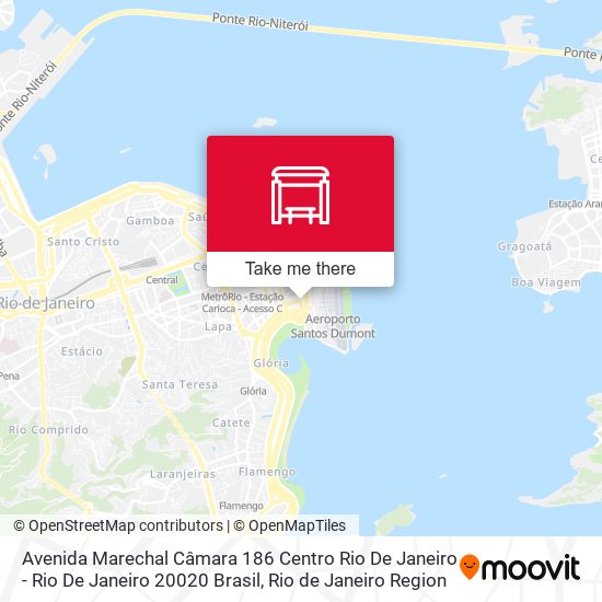 Mapa Avenida Marechal Câmara 186 Centro Rio De Janeiro - Rio De Janeiro 20020 Brasil
