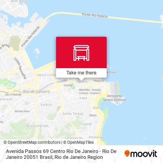 Mapa Avenida Passos 69 Centro Rio De Janeiro - Rio De Janeiro 20051 Brasil