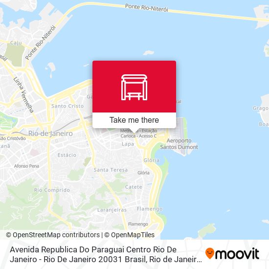 Mapa Avenida Republica Do Paraguai Centro Rio De Janeiro - Rio De Janeiro 20031 Brasil