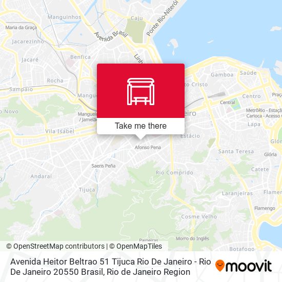 Mapa Avenida Heitor Beltrao 51 Tijuca Rio De Janeiro - Rio De Janeiro 20550 Brasil