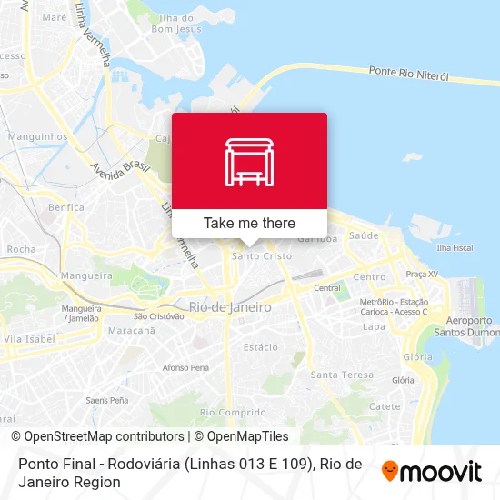 Ponto Final - Rodoviária (Linhas 013 E 109) map