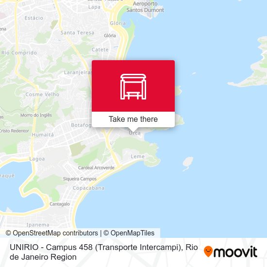 Mapa UNIRIO - Campus 458 (Transporte Intercampi)