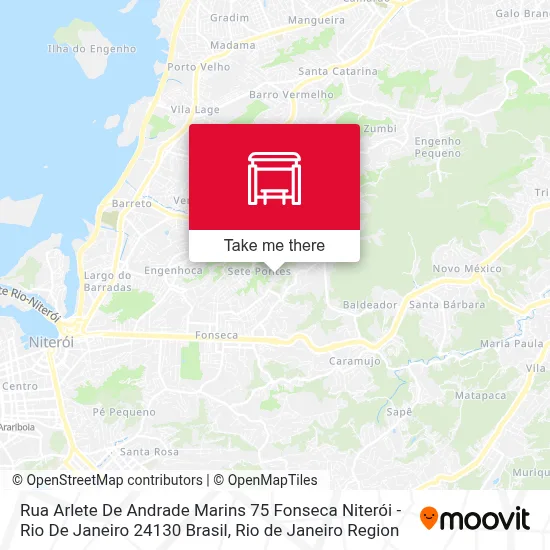 Rua Arlete De Andrade Marins 75 Fonseca Niterói - Rio De Janeiro 24130 Brasil map