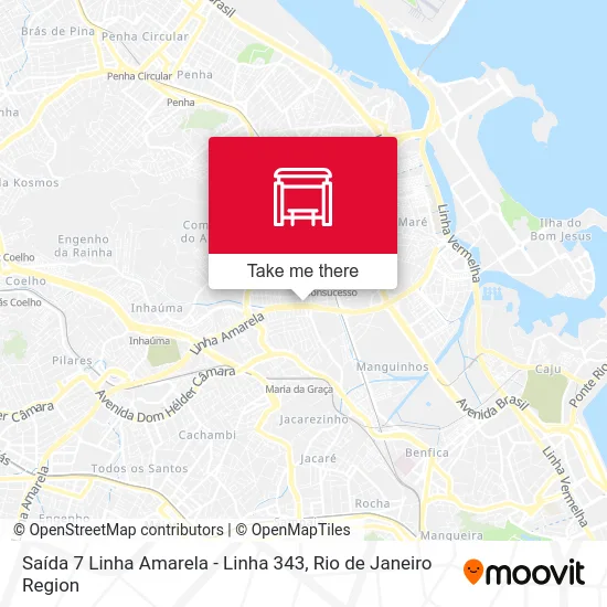 Saída 7 Linha Amarela - Linha 343 map