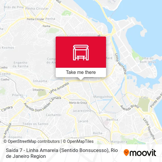 Saída 7 - Linha Amarela (Sentido Bonsucesso) map