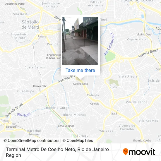 Terminal Metrô De Coelho Neto map
