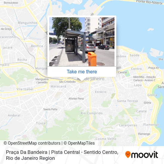 Praça Da Bandeira | Pista Central - Sentido Centro map