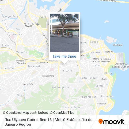 Mapa Rua Ulysses Guimarães 16 | Metrô Estácio