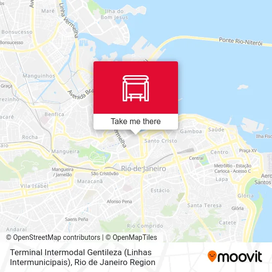 Terminal Intermodal Gentileza (Linhas Intermunicipais) map