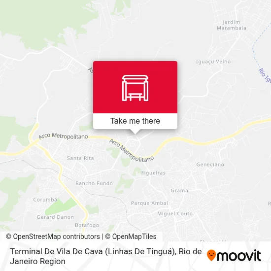Terminal De Vila De Cava (Linhas De Tinguá) map