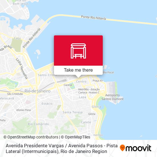 Avenida Presidente Vargas / Avenida Passos - Pista Lateral (Intermunicipais) map
