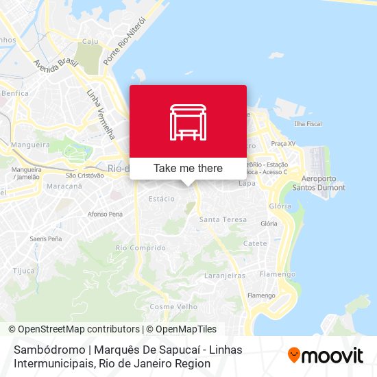 Mapa Sambódromo | Marquês De Sapucaí - Linhas Intermunicipais