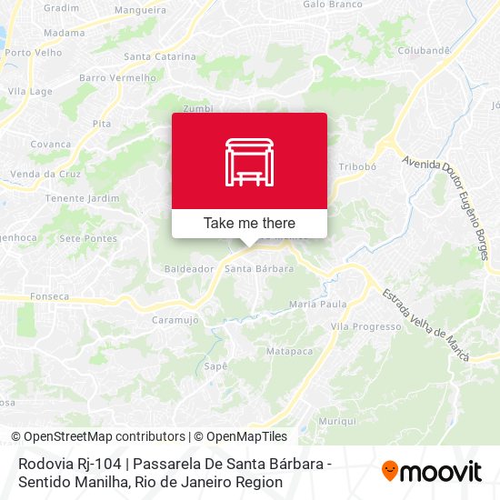 Rodovia Rj-104 | Passarela De Santa Bárbara - Sentido Manilha map